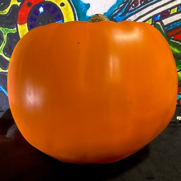 Vintage Pumpkin Jack O Lantern Lighted Halloween Fall Decor 6.5" - Picture 10 of 14